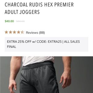 Rudis Hex Premier Charcoal Joggers for Men